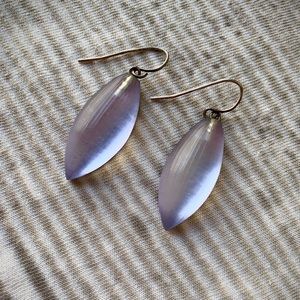 Alexis Bittar Simple Lavender Lucite Earrings